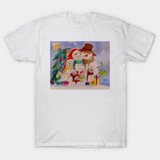 Snowman family 1 T-Shirt